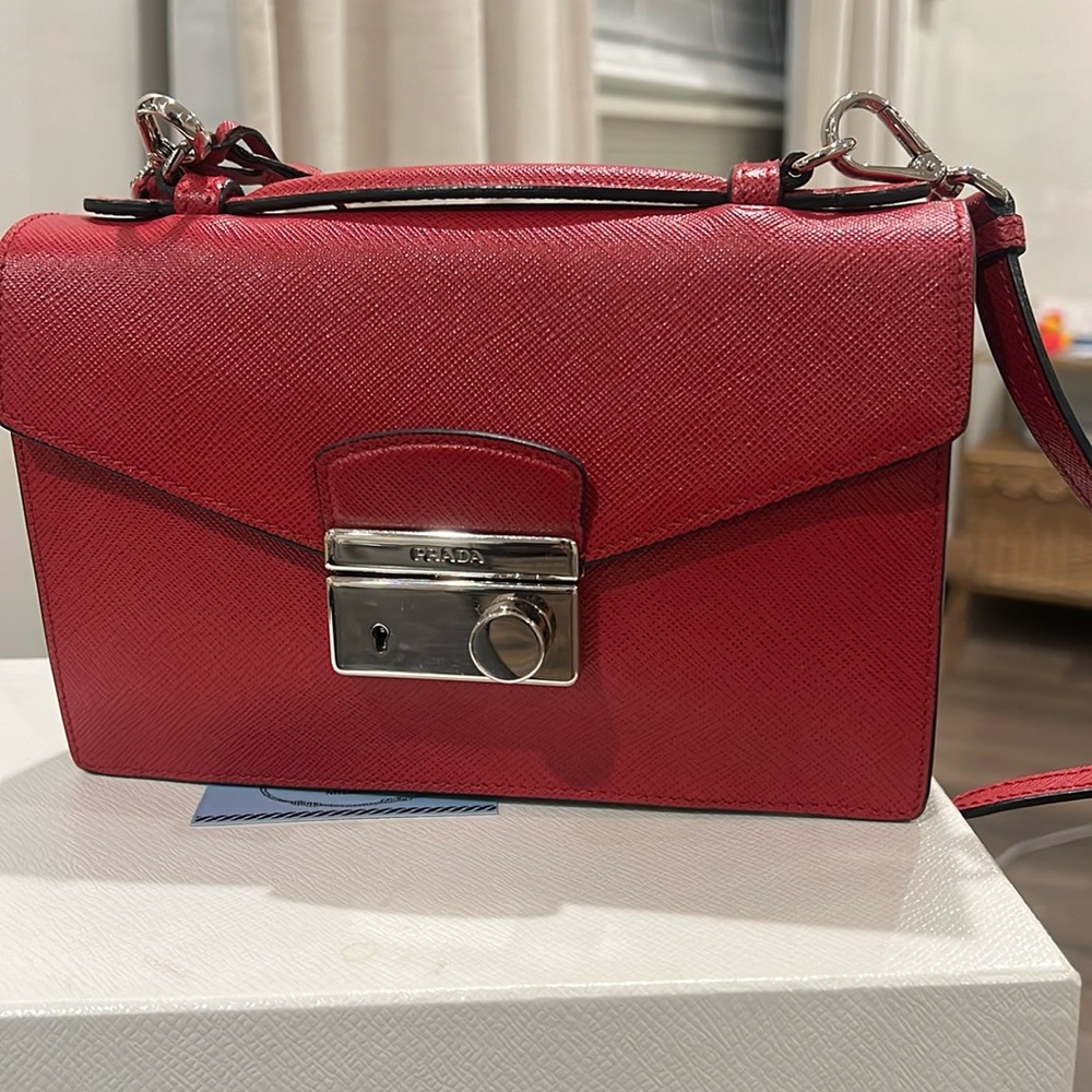 Red Prada crossbody bag
